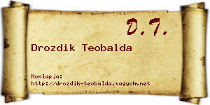 Drozdik Teobalda névjegykártya